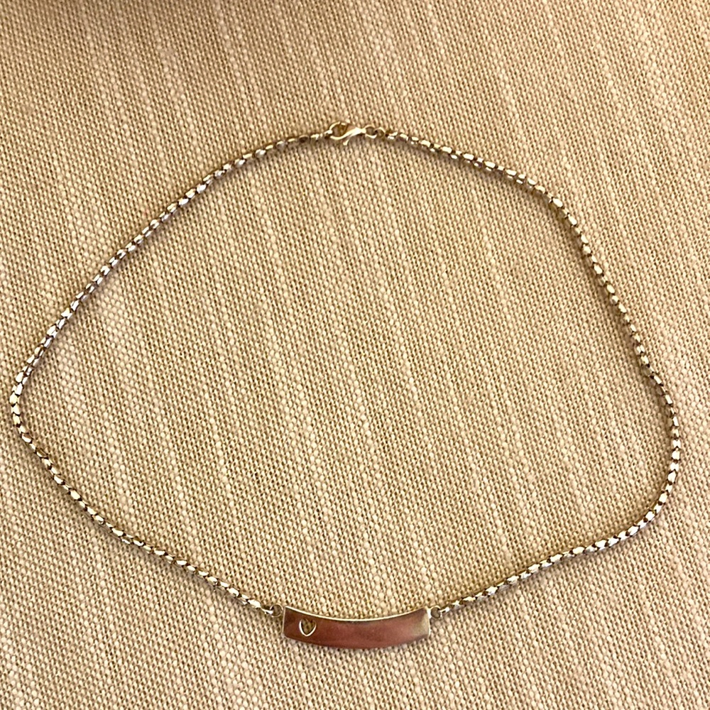Robbed Super Cute Sterling Silver .925 Vintage Heart Name Plate Necklace